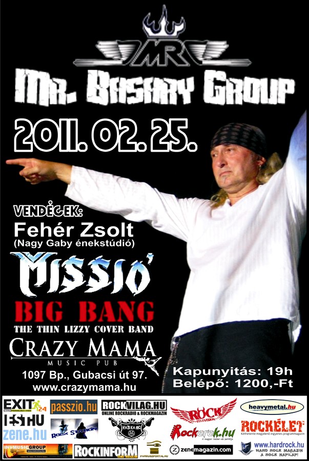 Crazy Mama: Bandák Csatája & Mr. Basary Group CM20110225flyer