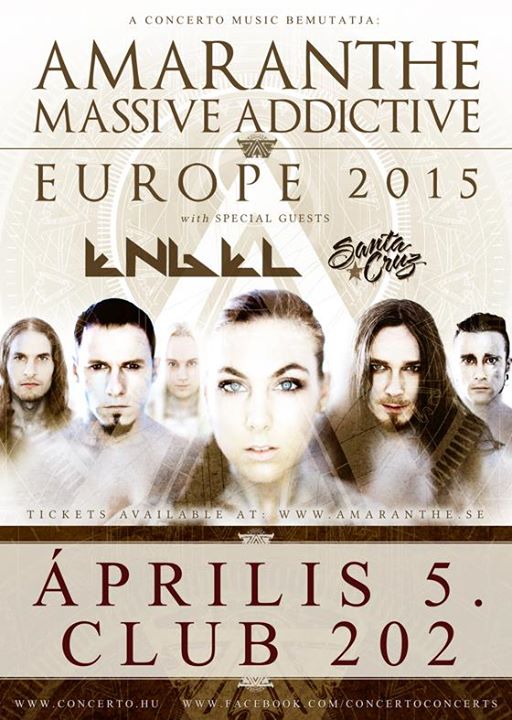 Santa Cruz - Holnap új lemez, áprilisban koncert Budapesten amaranthe-flyer 20150124