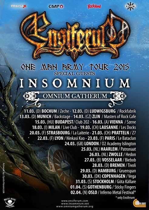 Ensiferum - Dalpremier - Heathen Horde ensiferum-flyer 20150205