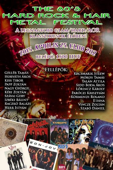 Rockpanoráma - Vendégünk az Ann My Guard és a Tribute To The 80's Hard Rock&Hair Metal Festival résztvevői hajmetal-flyer 20150327