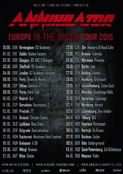Annihilator - Nyár végére, ősz elejére várható az új album annihilator-flyer 20150405