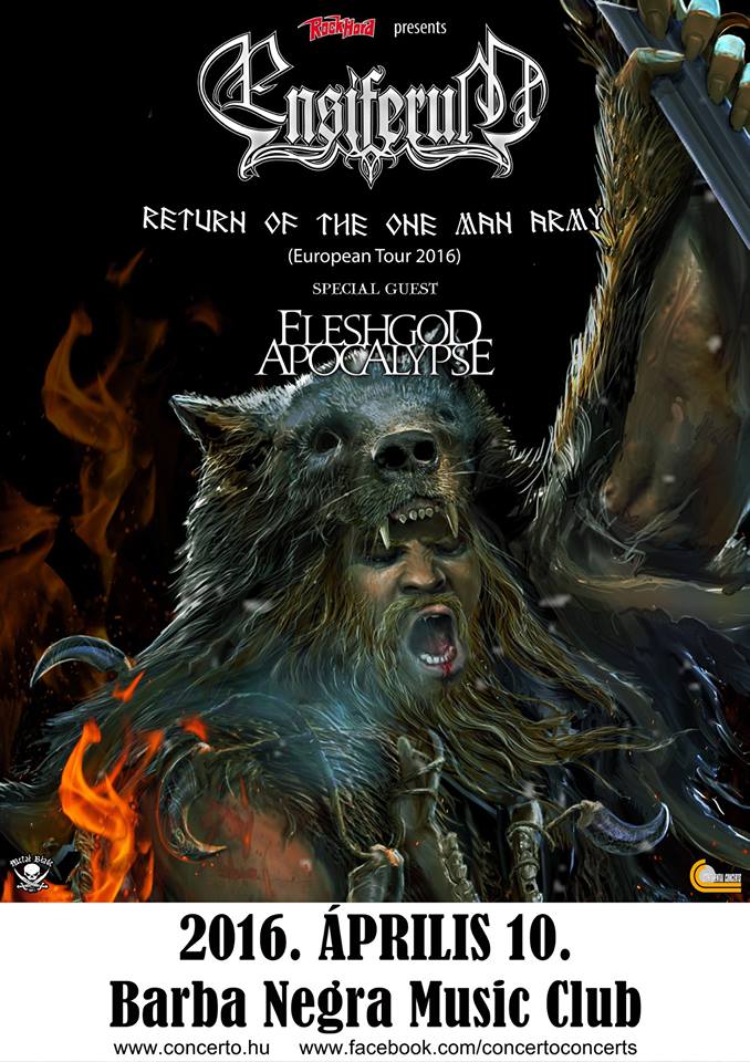 Fleshgod Apocalypse - Dalpremier - Gravity ensiferum flyer 20160124