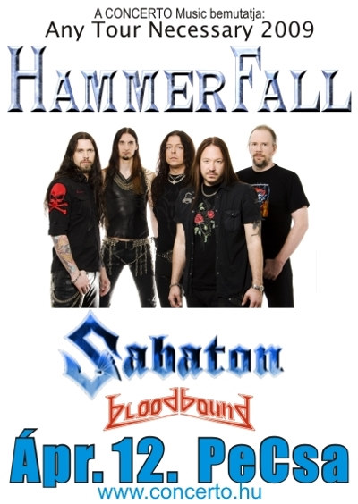 Hammerfall koncert a Petőfi Csarnokban - vendég a Sabaton és a Bloodbound
