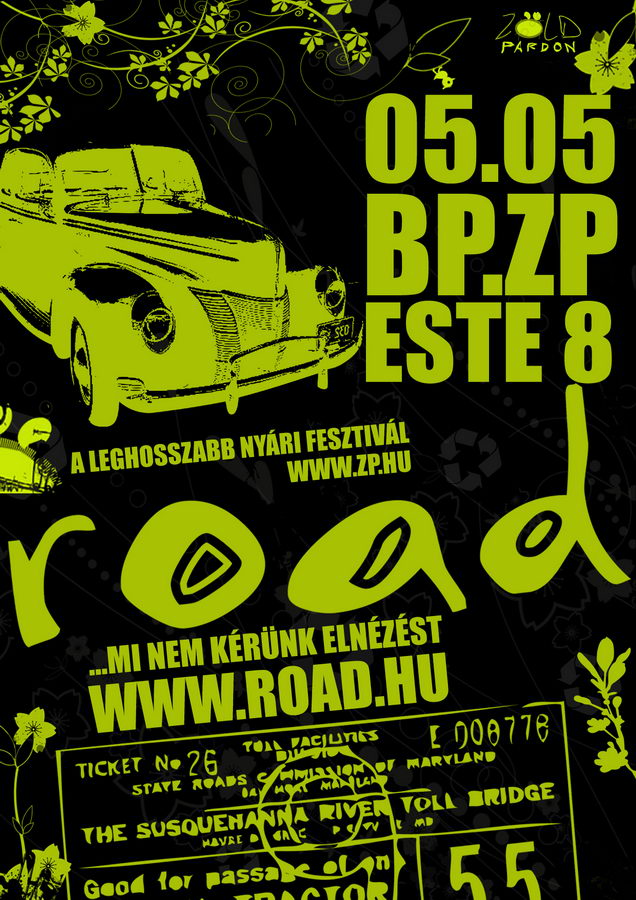 Road koncertajánló (2009-05-05  Zöld Pardon)