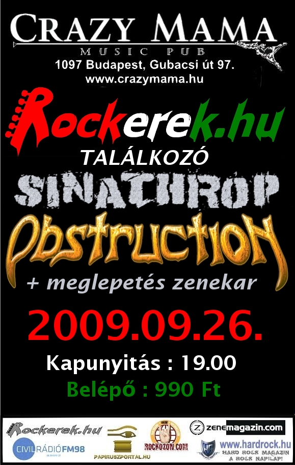 Rockerek.hu Találkozó - Crazy Mama, szeptember 26.