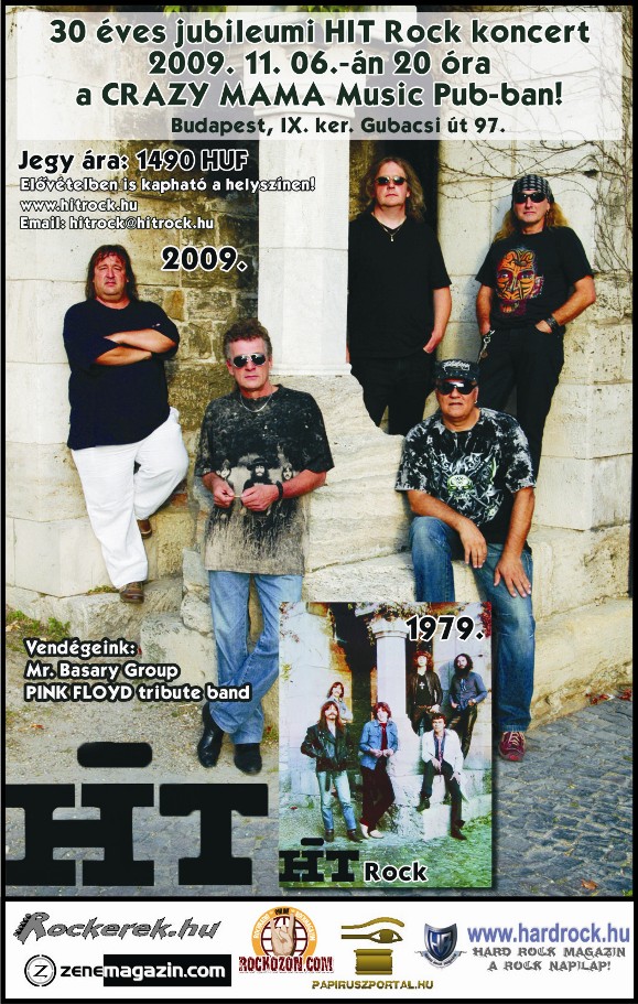 HIT Rock 30 éves jubileumi koncert a Crazy Mama színpadán!