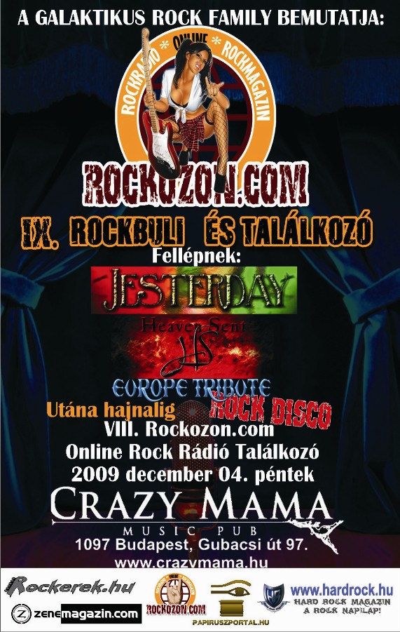 IX. ROCKÖZÖN TALÁLKOZÓ 12.04 Crazy Mama