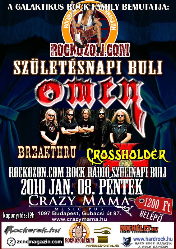 Rockozon.com szülinap - Omen, Crossholder, Breakthru
