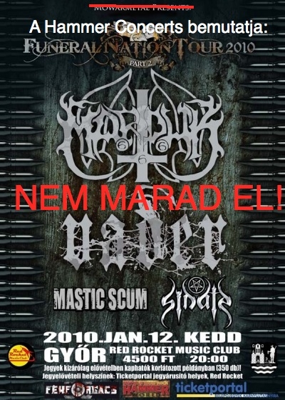 Mégsem marad el a Vader + Marduk koncert Győrött! - vészmentés a Hammer Concerts által -