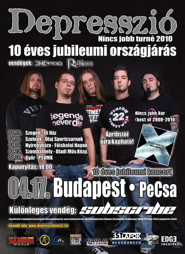 Depresszió 10 éves jubileumi koncert 2010. április 17. Petőfi Csarnok