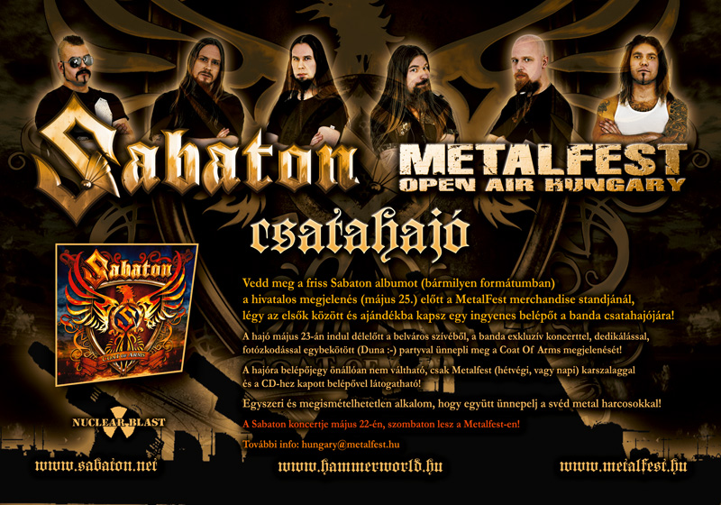 Sabaton Csatahajó - Részletek!