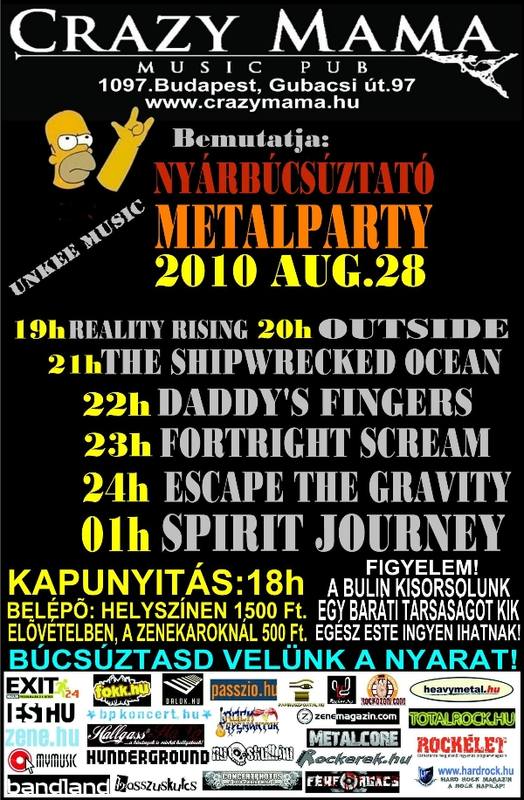 Nyárbúcsúztató Metal Party a Crazy Mamában