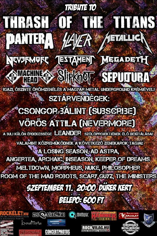 Tribute to Thrash Of The Titans 2010. 09. 11. Dürer