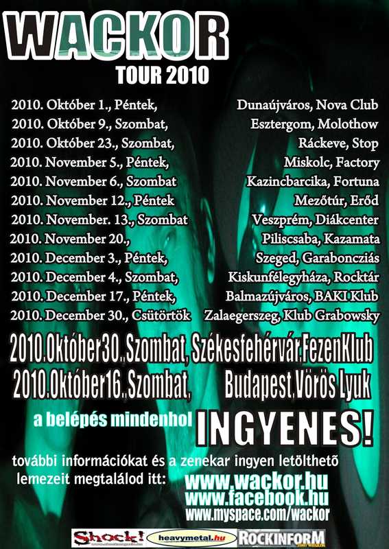 Wackor –  őszi ingyenes turné, letölthető új nóta