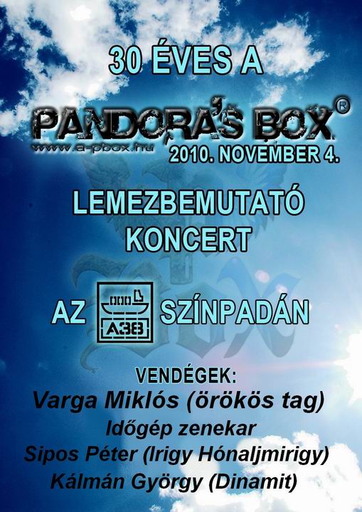 Harmincéves a Pandora's Box – Lemezbemutató születésnap