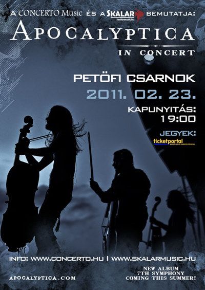 Apocalyptica: 2011-ben Budapesten!
