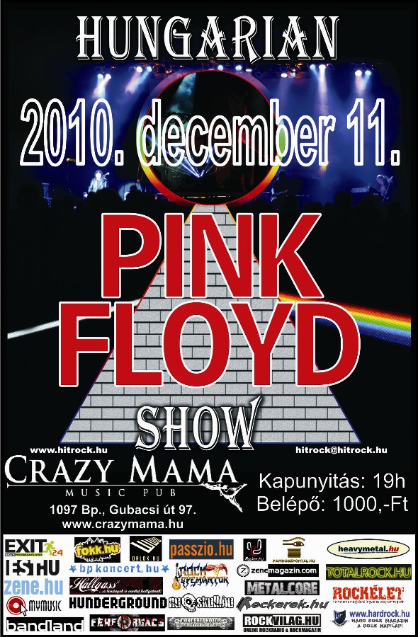 Látványos Pink Floyd show a Crazy Mama színpadán!