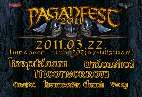 Paganfest 2011: Korpiklaani, Unleashed, Moonsorrow, Varg, Kivimetsan Druidi, Arafel