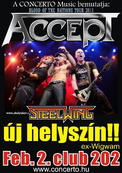 Új helyszínen az Accept koncert