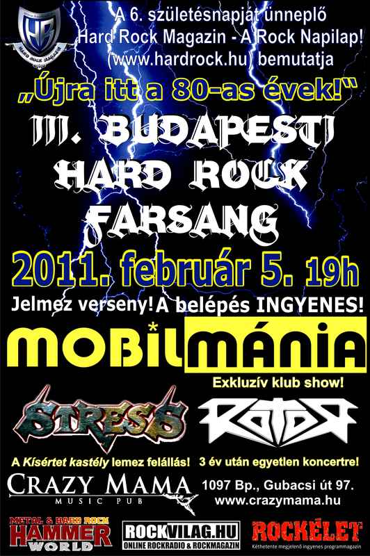 III. Budapesti Hard Rock Farsang: Nagy buli készül!
