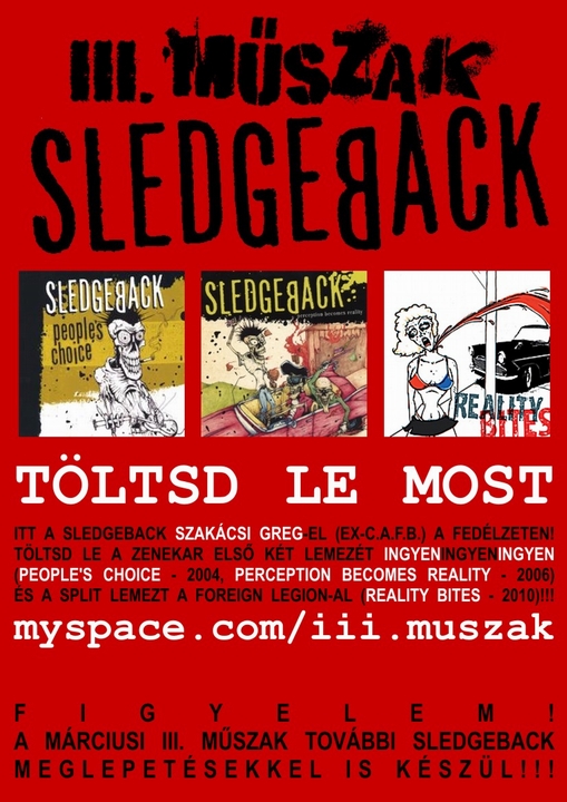 Sledgeback lemezek ingyen!