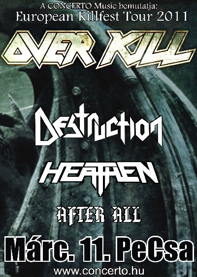 Overkill-Destruction közös koncert Budapesten
