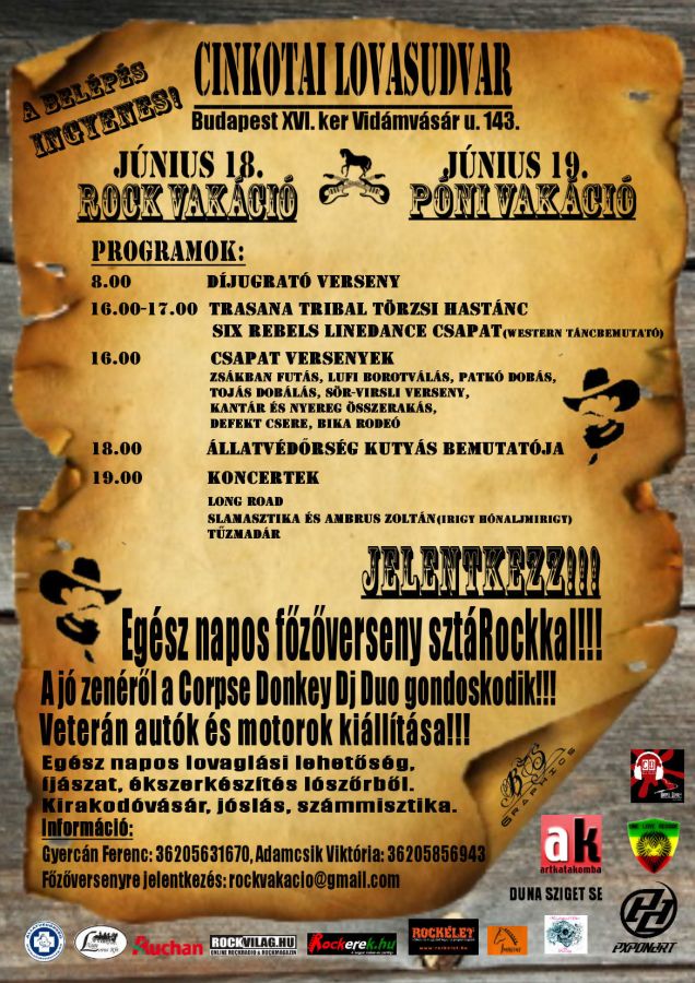 Rock Vakáció a Cinkotai lovasudvarban