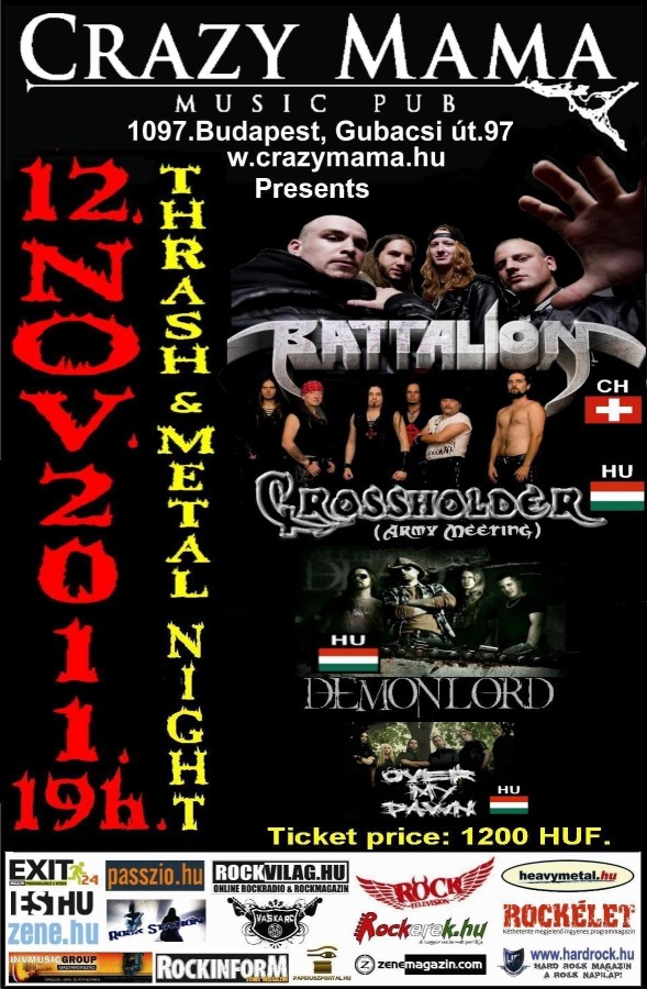 Thrash & Metal Night a Crazy Mamában