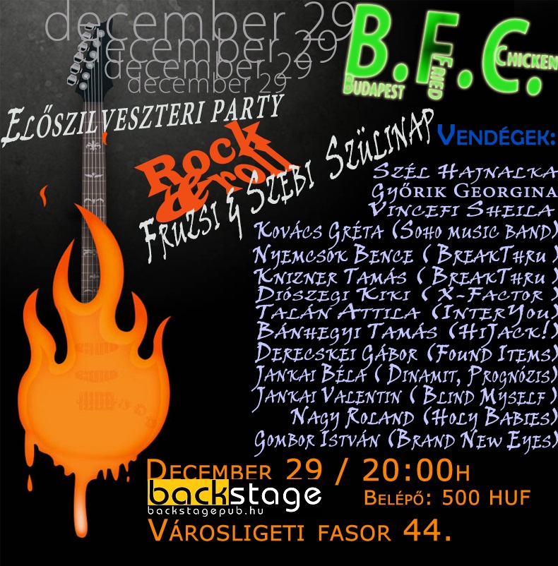 Előszilveszteri buli a BFC-vel