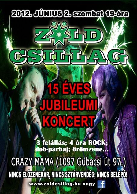Zöld Csillag 15 éves jubileumi koncert