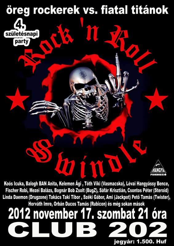 Rock'n Roll Swindle szülinap - újabb fiatal titánok a fellépők között