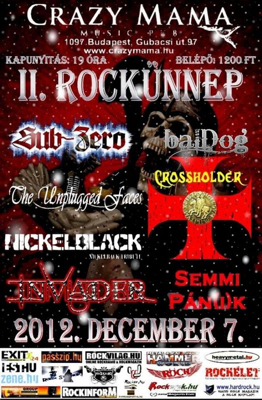 II. ROCKÜNNEP a Crazy Mamában - dec. 7.