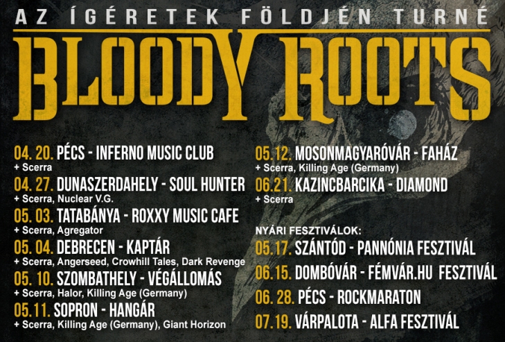 Bloody Roots, ScerrA- Közös turné az ígéretek földjén!