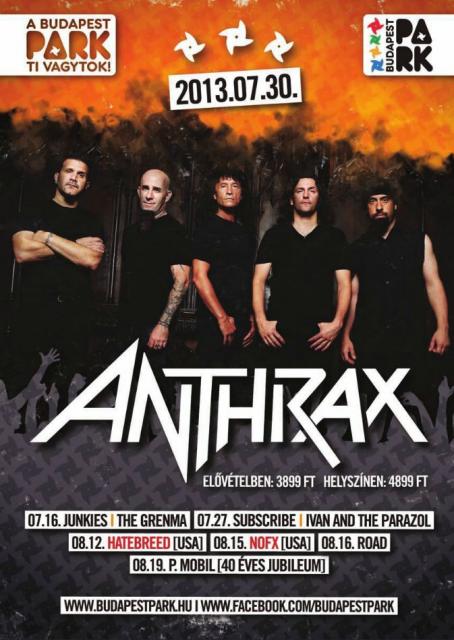 A Budapest Parkban Zúz az Anthrax