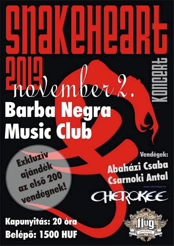 SnakeHeart- November 2-án, 3 év után újra színpadon a legendás banda
