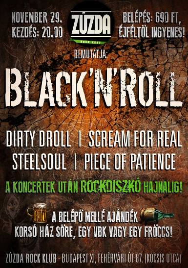Zúzda Rock Kert - Black’N’Roll est