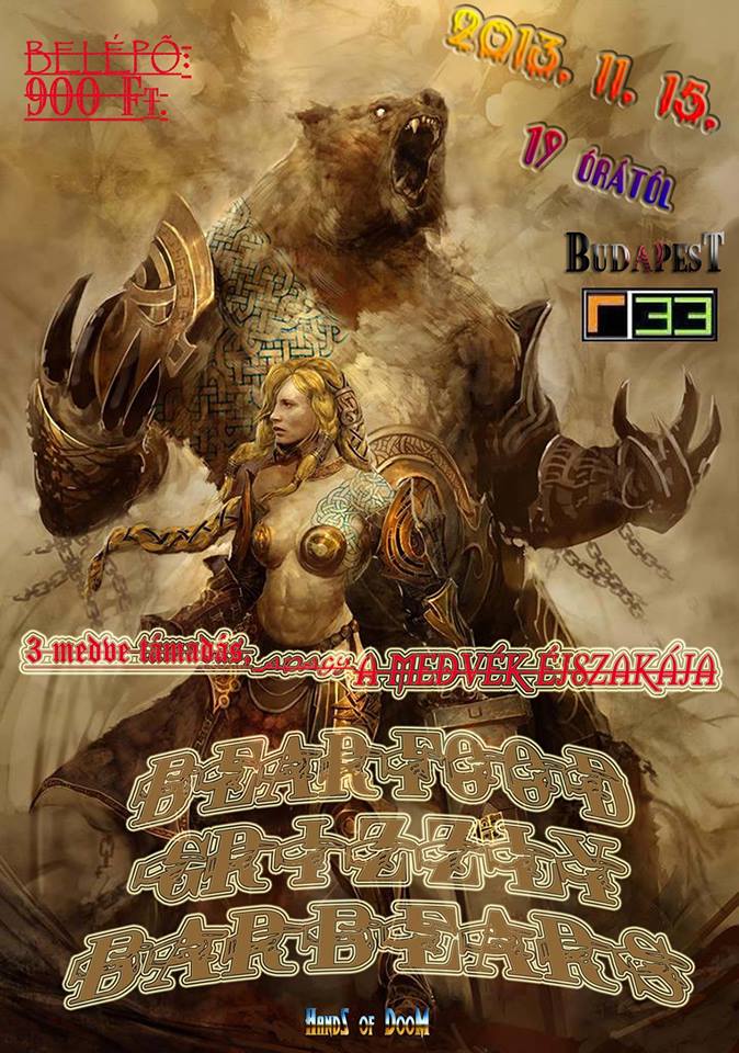 Bearfood lemezbemutató koncert A MEDVÉK ÉJSZAKÁJÁN
