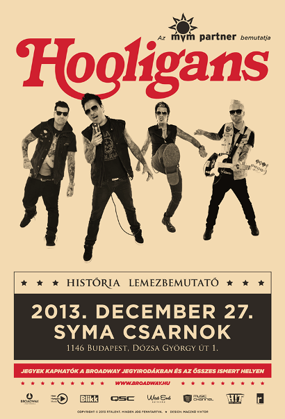 Hooligans - December 27-én História-lemezbemutató a Syma Csarnokban