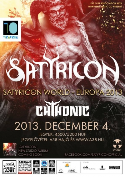 Satyricon - Ma este az A38 Hajó színpadán lép fel a norvég banda