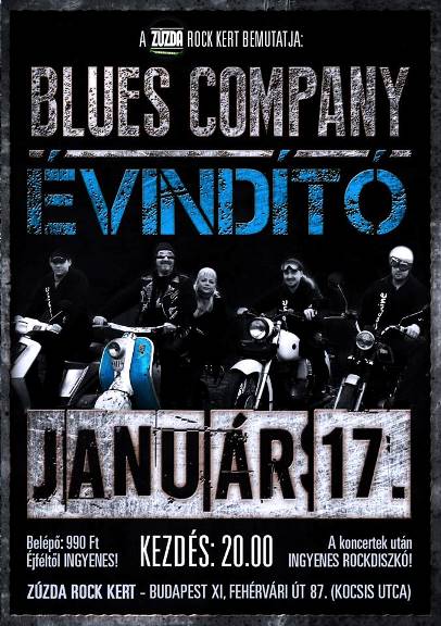 Zúzda Rock Kert – Évindító Blues Company Klub