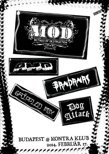 M.O.D. - Februárban fennállása során először lép fel hazánkban a legendás hardcore csapat