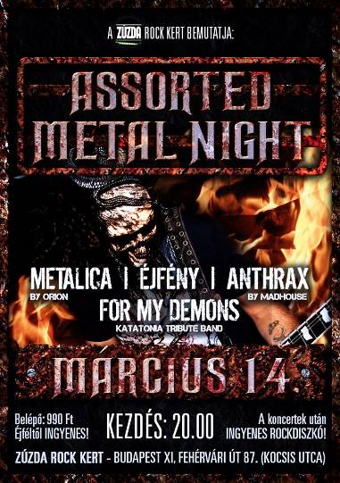 Zúzda Rock Kert – Assorted Metal Night
