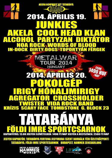 MetalWar Tour - Tatabányán indul a kétnapos fesztivál