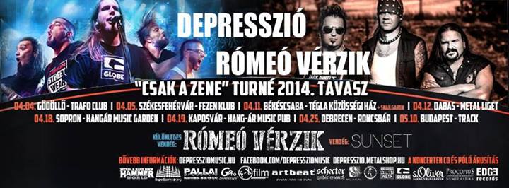 Depresszió - Még tart a Rómeó Vérzikkel közös turné, ma Kaposvár készülhet
