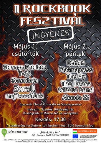 Ingyenes lesz a május 1-2-án, a II. Rockbook Fesztivál!