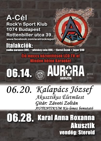 A-CÉL Rock n’ Sport - Június 14-én nyit Budapest új rock klubja