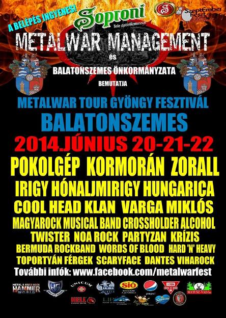MetalWar Tour 2014 - Nem marad el a hétvégi buli Balatonszemesen