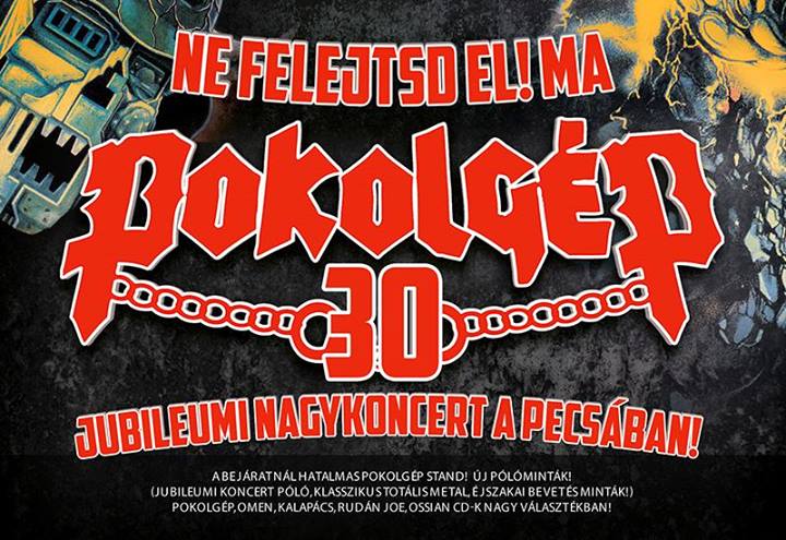 Pokolgép - DVD is készül a ma délutáni jubileumi nagykoncertről