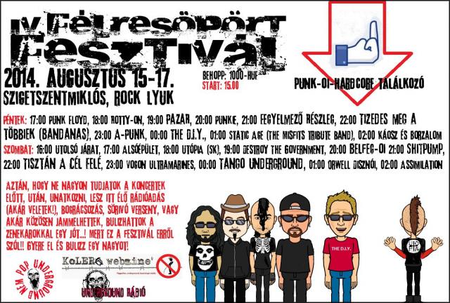 IV. Félresöpört Fesztivál - Két napos hardcore, punk, oi, fesztivál