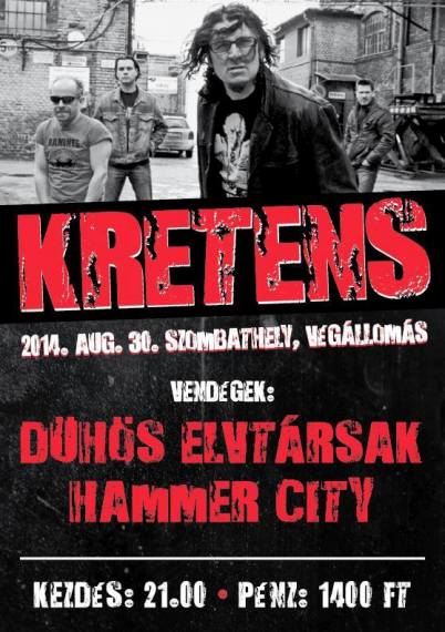 Kretens - A szombathelyi Végállomásban zenél a legendás punk csapat
